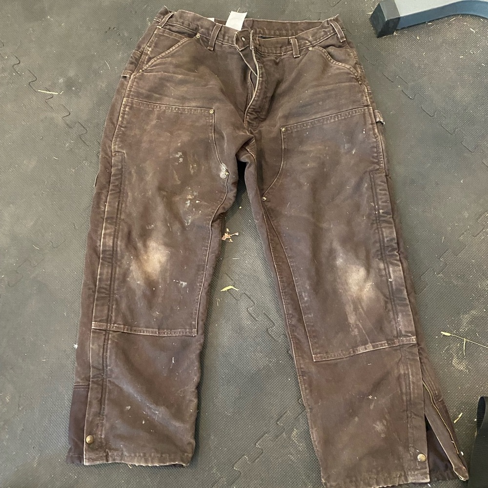 Carhart insulated pants worn one job